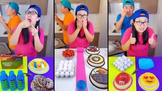 Emoji cake vs Skibidi toilet cake ice cream challenge! 🍨#funny by Ethan Funny Family