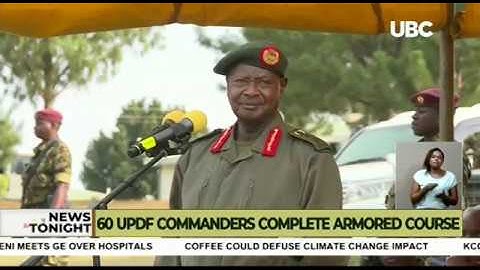 Museveni passes out 60 UPDF Commanders after completing an armored course