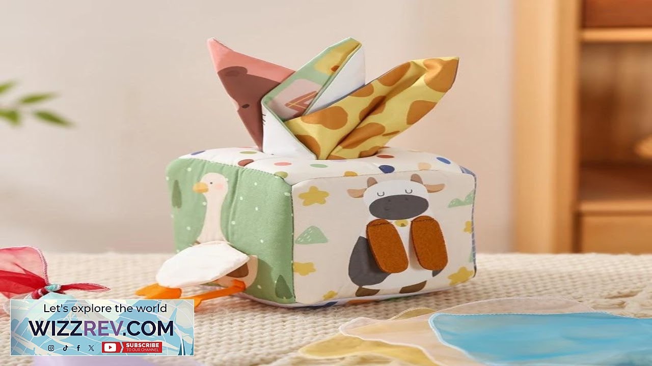 Игрушки Монтессори, Волшебная хлопковая коробка с тканями в виде животных, детская развивающая до...