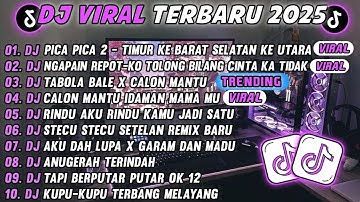 DJ TIKTOK TERBARU 2025🎵DJ PICA PICA 2 - TIMUR KE BARAT SELATAN KE UTARA🎵DJ TABOLA BALE X CALON MANTU