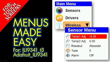 Menu library for touch screens and/or mechanical buttons - ILI9341 displays