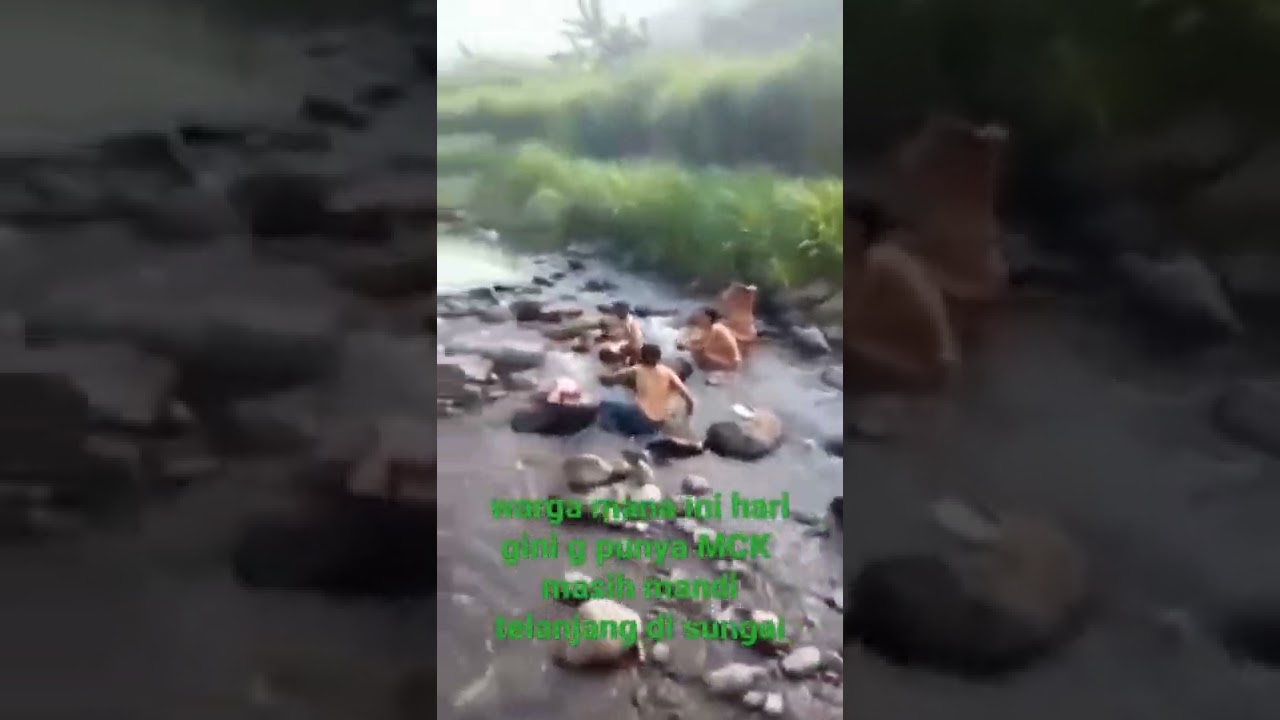 Suasana Orang Mandi Zaman Dahulu
