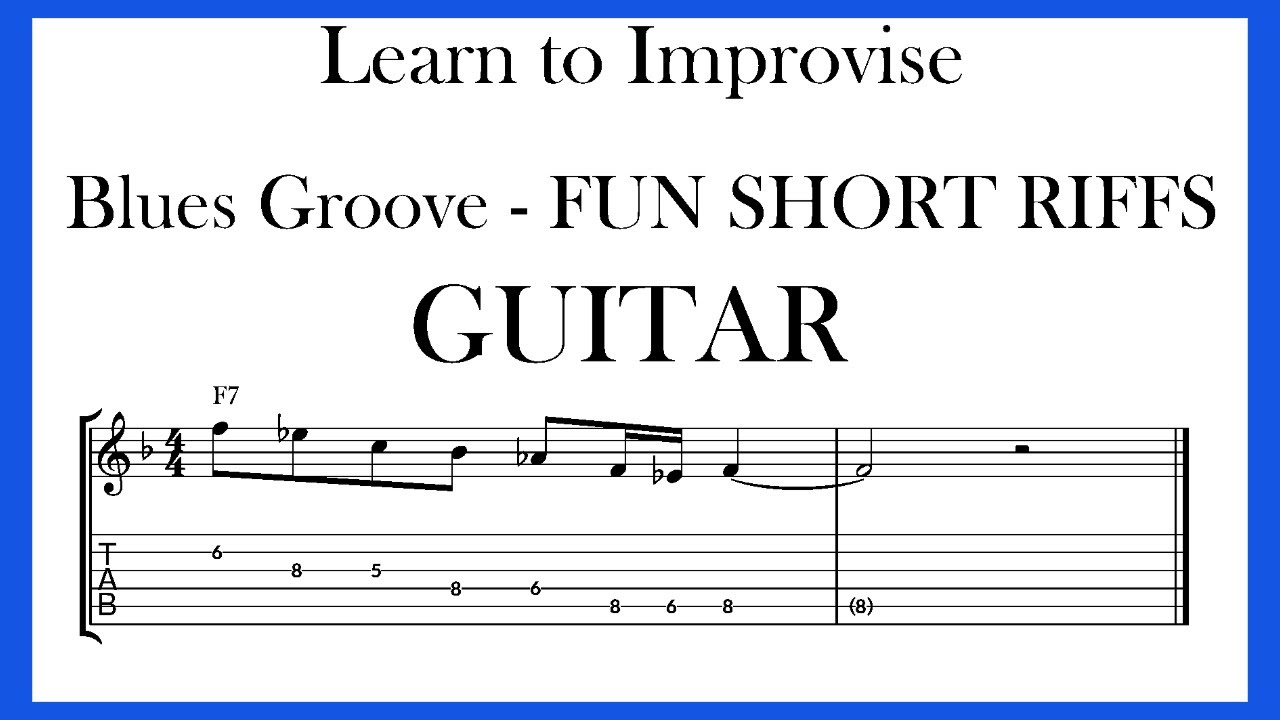 Blues Groove - GUITAR - FUN SHORT RIFFS - YouTube