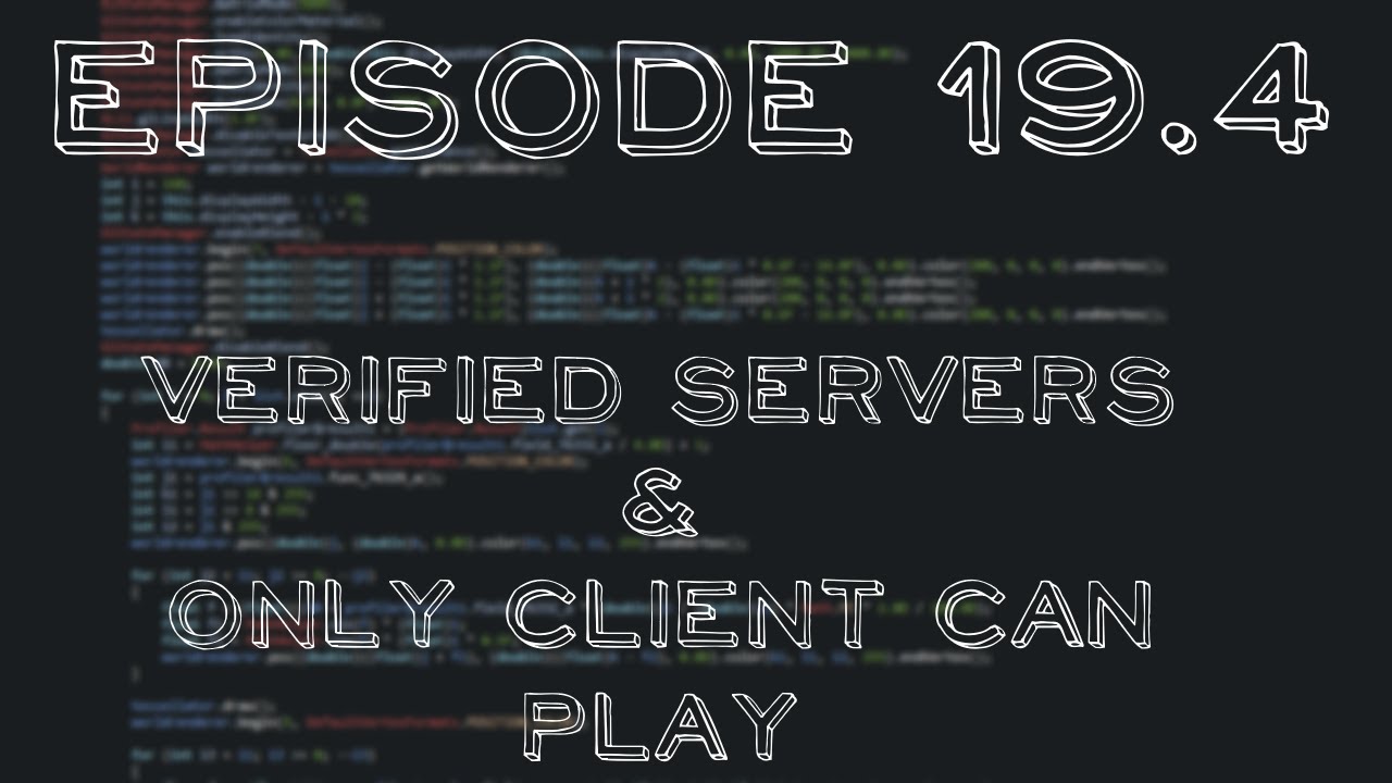 How to code a Minecraft PVP Client: Episode #19.4: Verified servers