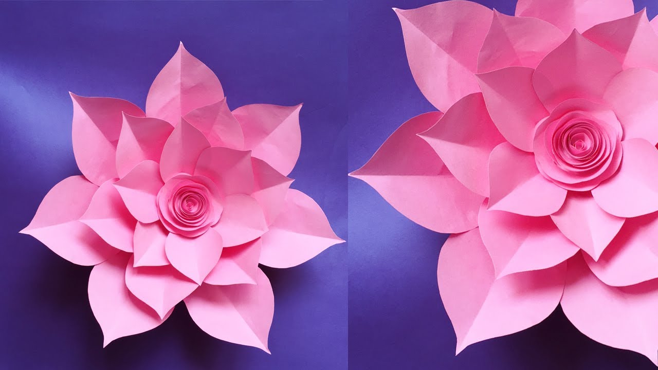 How to Make a Giant Paper Flower ~ Construction Paper Crafts for