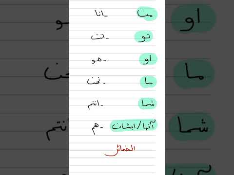 الضمائر الشخصية باللغة الفارسية