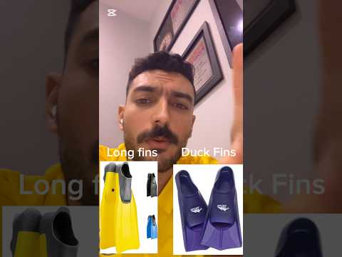 الفرق بين الزعانف في لعبه السباحة       حياكم الله علي حسابي
