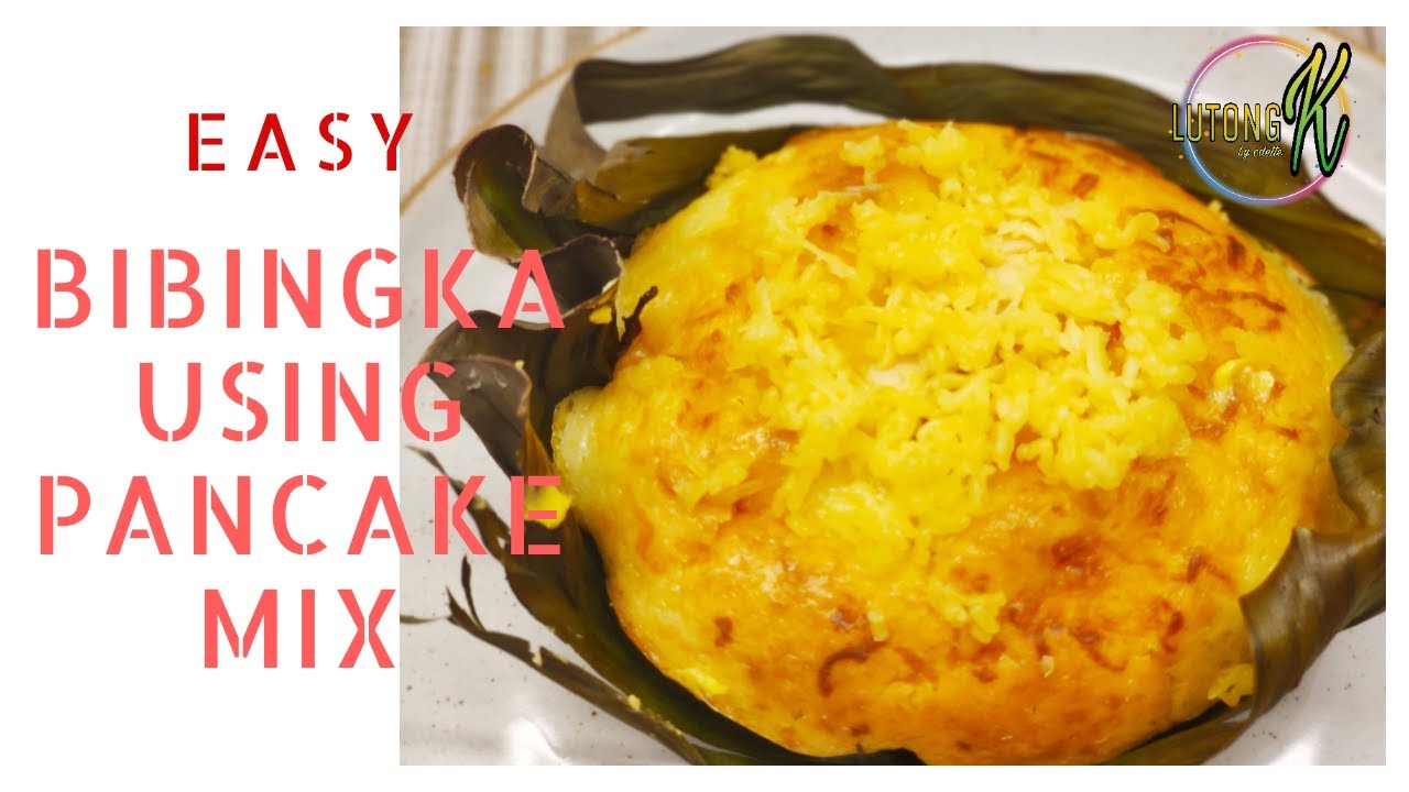 How to make panlasang pinoy Easy BIBINGKA using pancake mix