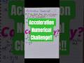 Numericals on Acceleration||#acceleration #science #class9