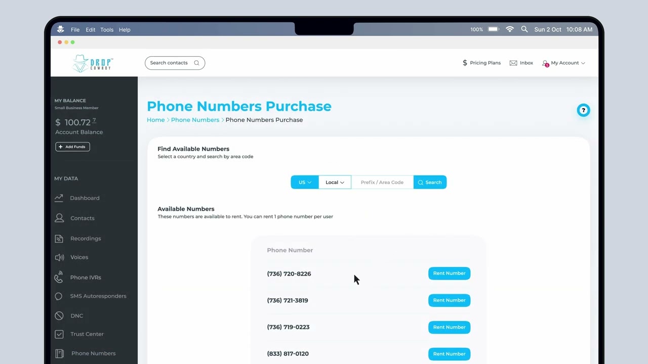 Drop Cowboy Local Phone Numbers