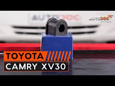 How to change front stabilizer bushes Toyota Camry XV30 TUTORIAL | AUTODOC