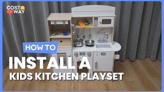 How to Install the Kids Kitchen Playset with LED Lights 🎀TP10130 #costway #howto