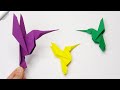 Paper hummingbird  origami bird easy