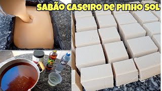 COMO FAZER SABÃO CASEIRO DE PINHO SOL COM 5 LITOS DE ÓLEO USADO - SABÃO PRONTO EM MENOS DE 24 HORAS