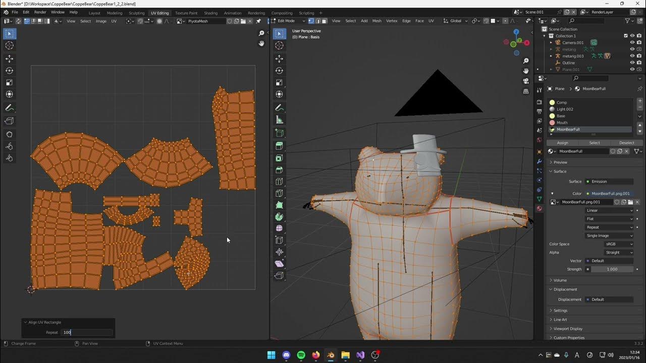 Blender addon to align UVs to rectangle softly "UV Rectangler" YouTube