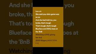 DDG ft blue face - moonwalking in calabasas remix (lyrics spotify version)