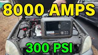 JF.EGWO 8000A Jump Starter & 300 PSI Tire Inflator (All in One)