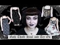 Goth thrift haul  try on  gothic clothing  motel hot topic asos  vintage pieces