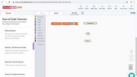 Thunkable - Create a New Variable (Week 2 - Part 4)