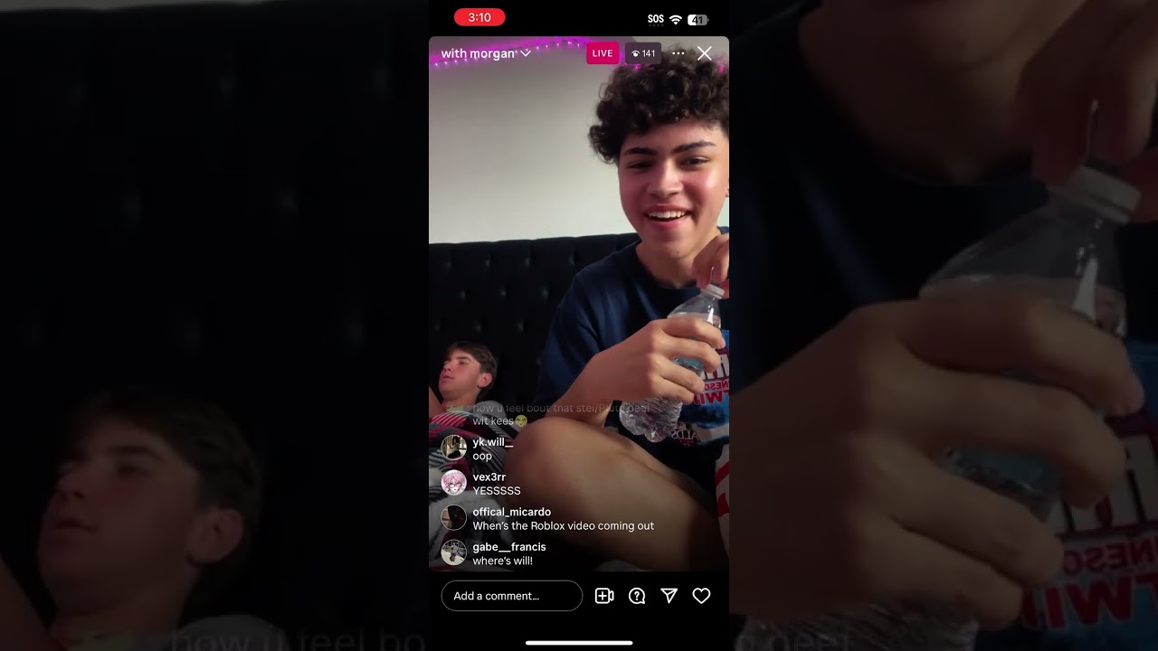 Chris cotter and Morgan livestream