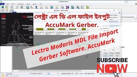Lectra Modaris MDL File Import Gerber Software  AccuMark gerber accumark 9, gerber accumark 8,