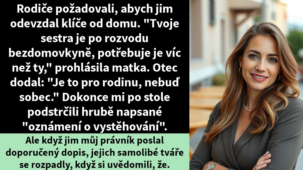 Rodiče požadovali, abych jim odevzdal klíče od domu. 