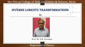 Inverse Lorentz Transformations