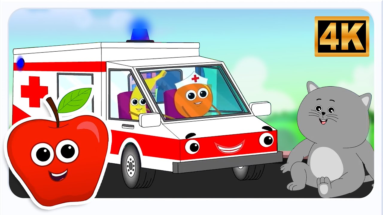 Wheels On The Ambulance - Vehicle Rhymes And Kids Songs by Mr Fruit