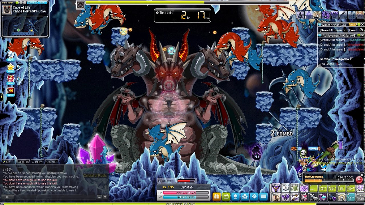 maplestory normal horntail range