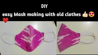 New style pattern Mask making at home ??❤ how to make face mask at home ?? with old clothes