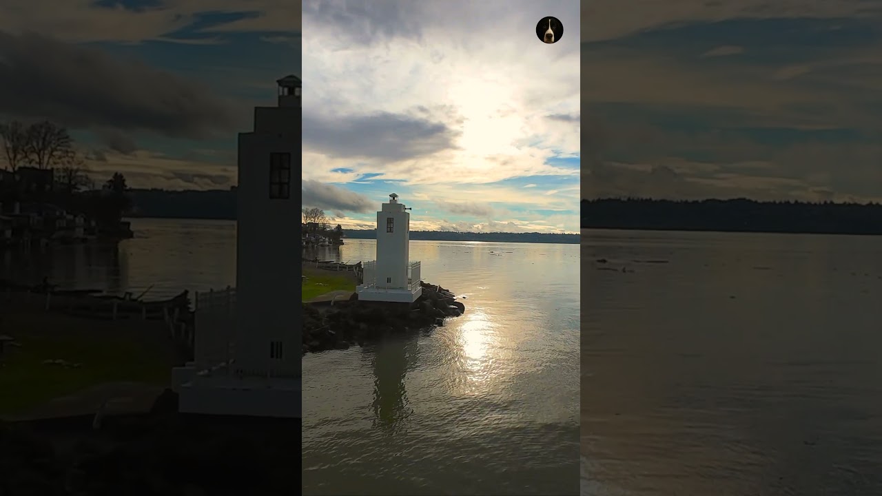 Browns Point Lighthouse After Rain Storm | Commencement Bay December | DJI Avata