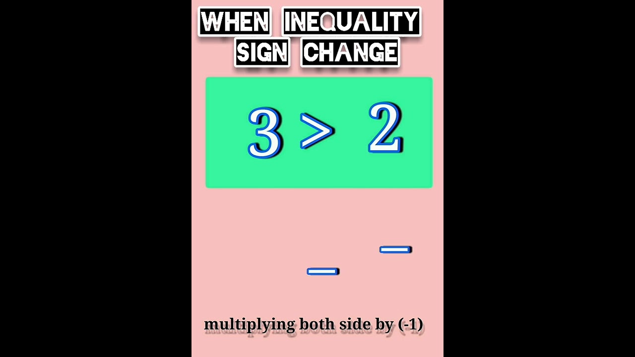 when inequality sign change its direction.