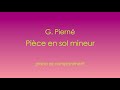 G. Pierné - Pièce en sol mineur. PIANO ACCOMPANIMENT