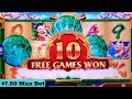 Hsien's Miracle Slot Machine $7.50 Max Bet Bonus &amp; BIG WIN Line Hits | Live Konami Slot Play