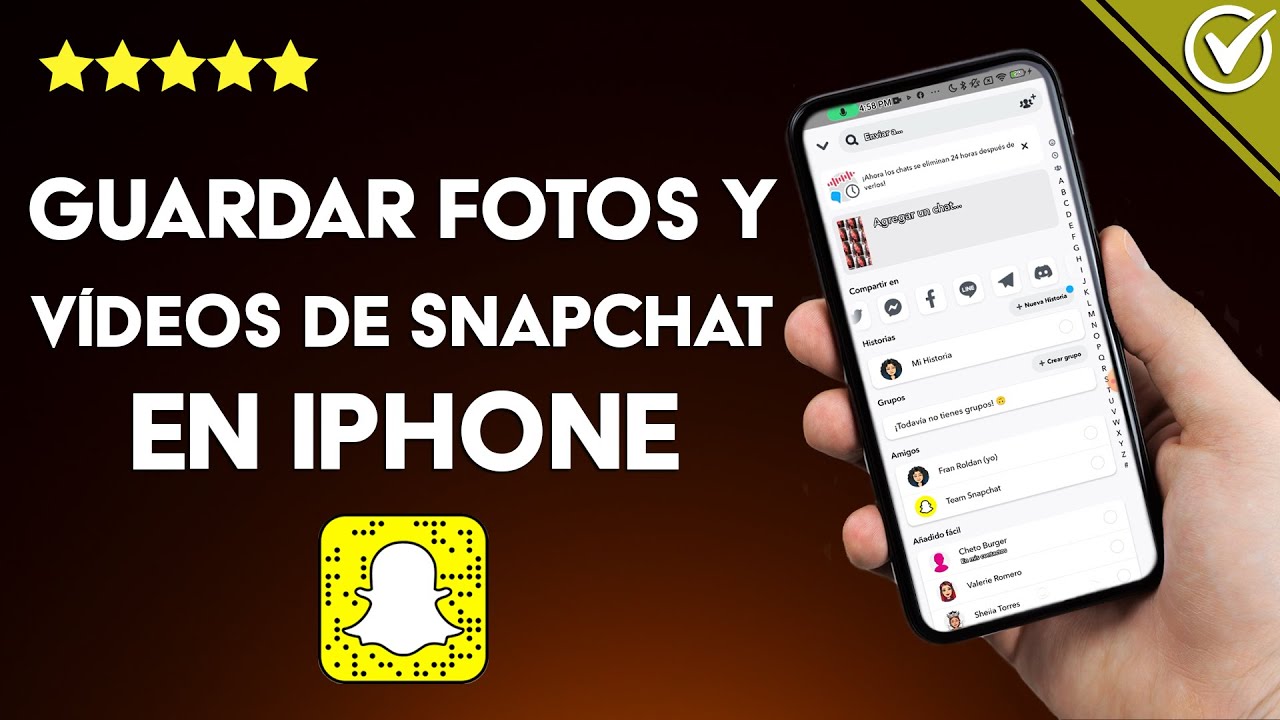 ¿Cómo guardar fotos y videos de SNAPCHAT en iPhone? - Descarga tus