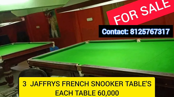 3 FRENCH SNOOKER TABLE'S ( JAFFRYS) FOR SALE EACH ...