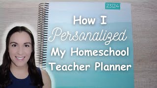 How I Personalized My Plum Paper Planner Homeschool Teacher - New Updated More Customization Options