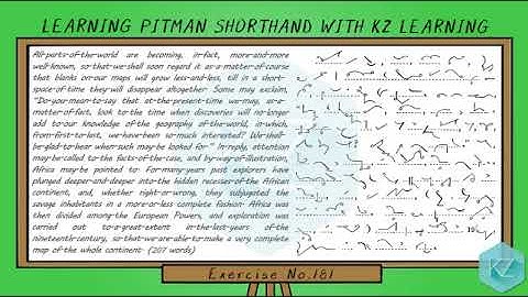 Pitman Shorthand - Exercise No.181 Dictation (85 WPM) - KZ Learning