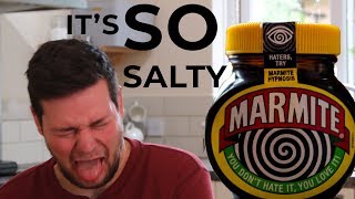 We Try Eating Marmite for the First Time - Americans in England [WE EAT AN ENTIRE SPOONFUL!!!]
