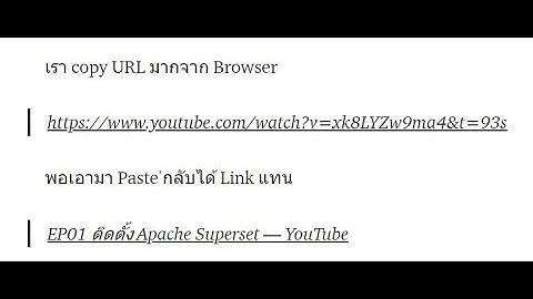 แก้ปัญหา Copy URL แล้ว Paste ไม่เหมือนเดิม