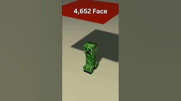 Minecraft Creeper VS 50K Face Cloth Simulation in (Blender)#minecraft #creeper  #3dart #blender3d