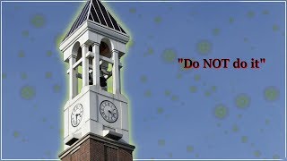 Do NOT walk underneath Purdue belltower!
