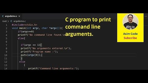 C program to print command line arguments
