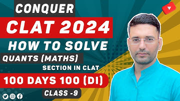 CLAT 2024 | Quantitative Aptitude | Data Interpretation | ( Class 9 ) | CLAT 2024 Preparation