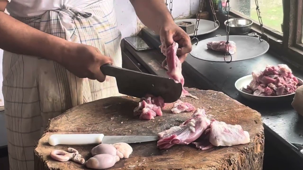 Mutton neck and shoulder cutting amazing 