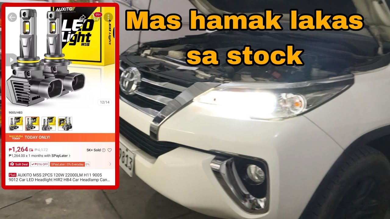 2017 Fortuner Auxito Led Headlight replacement 