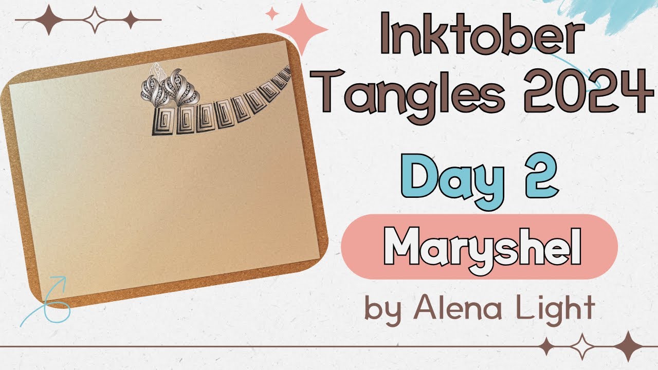 Inktober Tangles ~ Day 2 ~  Maryshel ~ How to draw
