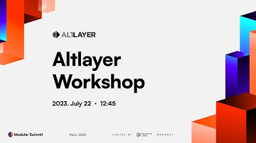 Altlayer Workshop