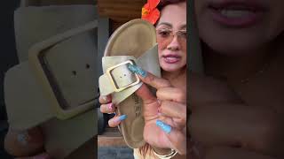 Cute Light Gold Comfort Sandals for Women | Stylish Summer Sandals