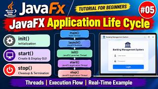 JavaFX Course | 05 - JavaFX Application Life Cycle | init(), start(), stop() & Threads